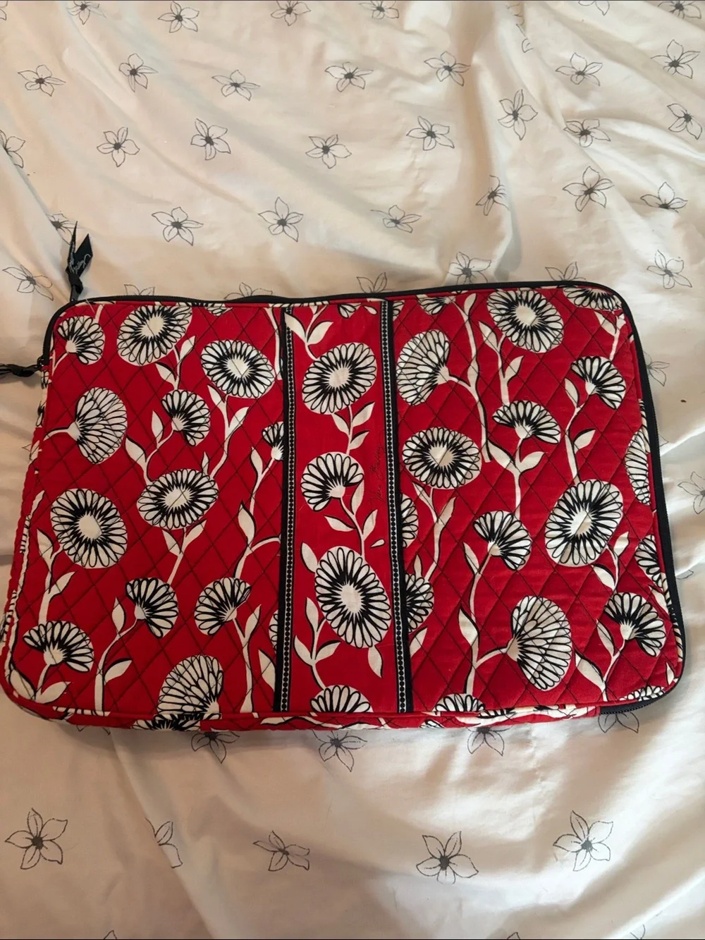 Vera Bradley Quilted Red Floral Laptop Sleeve - Women Bags
